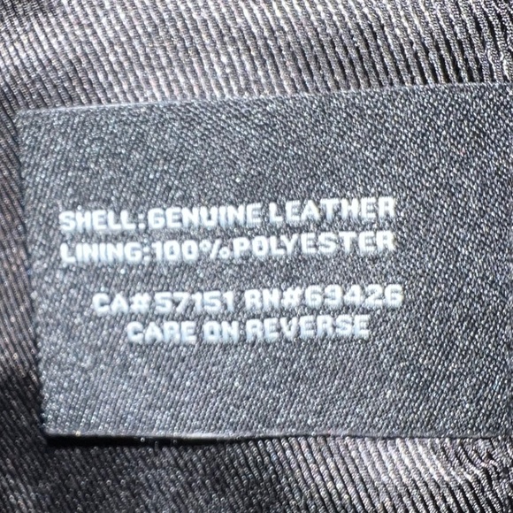 Leather Trucker Jacket Unisex Size XXL Black Stonewashed - Picture 4 of 6